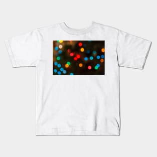 Christmas lights defocused background Kids T-Shirt